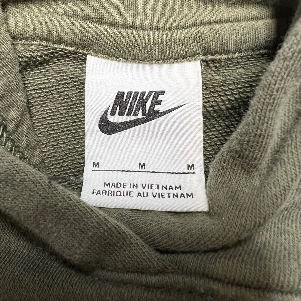 Nike Women’s Hoodie Long Sleeve Sweatshirt Army Green Camo Print Size M